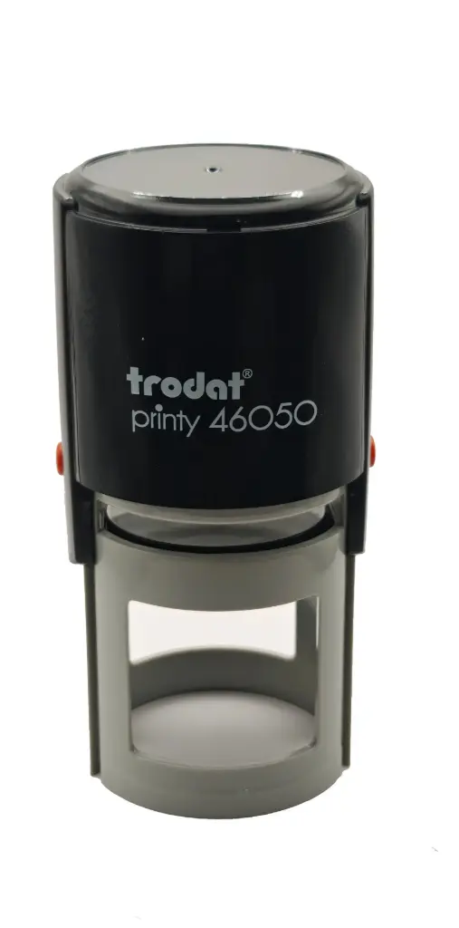  Trodat 46050 Size: Approx. 2" diameter Self-Inking Stamp