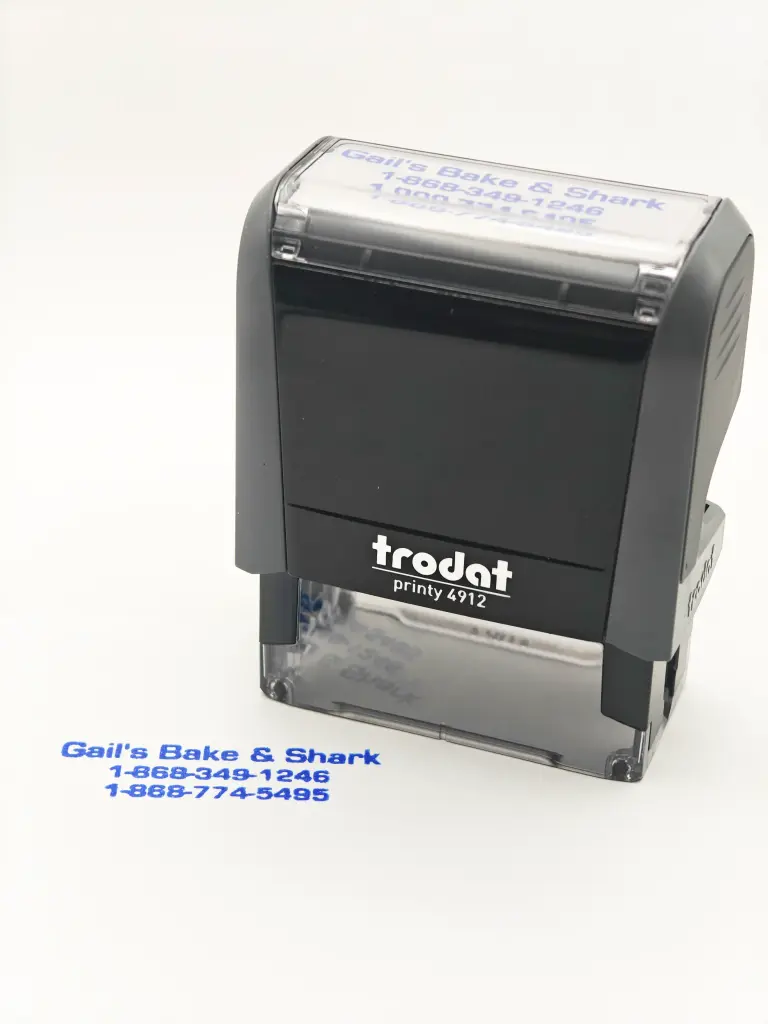 Trodat 4912 Size: Approx. 3/4" x 1 7/8" Self-Inking Stamp