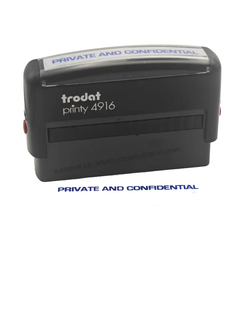 Trodat 4916 Size: Approx. 3/8" x 2 3/4" Self-Inking Stamp