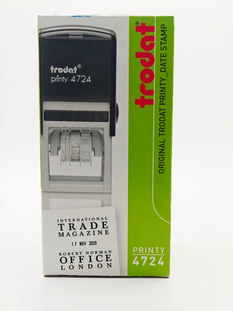 Trodat 4724 Self-Inking Dater Stamp Size: Approx. 1 9/16" x 1 9/16"