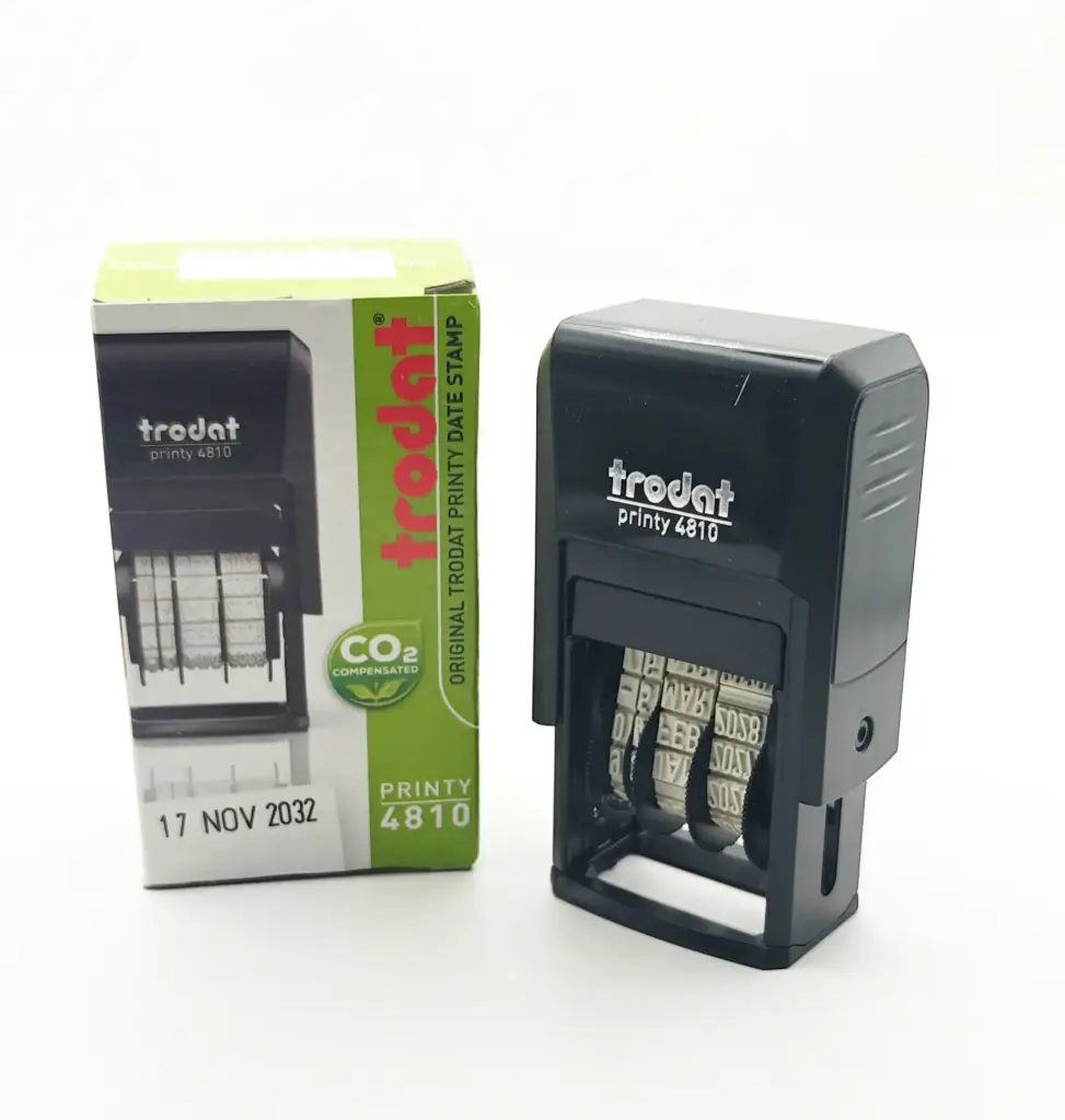 Trodat 4810 Self-Inking Dater Stamp Size: Approx. 5/32" x 3/4"(Date only)