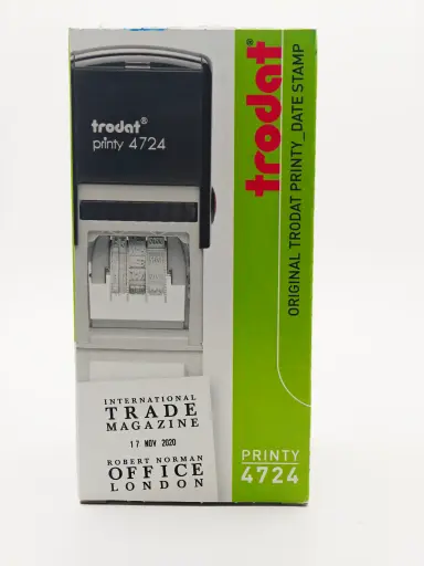 Trodat 4724 Self-Inking Dater Stamp Size: Approx. 1 9/16" x 1 9/16"