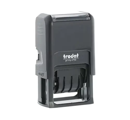 Trodat 4750 Self-Inking Dater Stamp Size: Approx. 1" x 1 5/8"