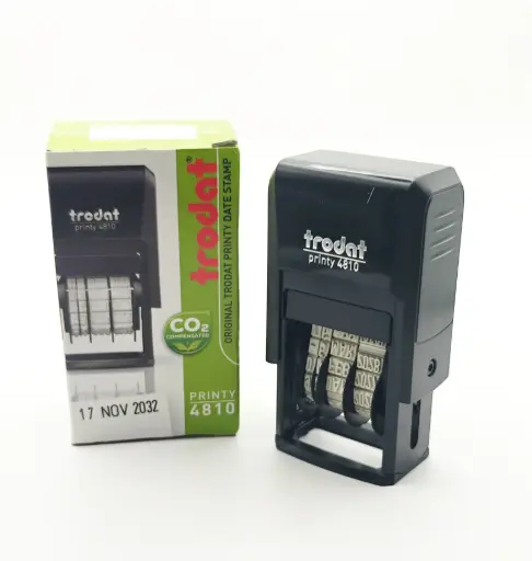 Trodat 4810 Self-Inking Dater Stamp Size: Approx. 5/32" x 3/4"(Date only)