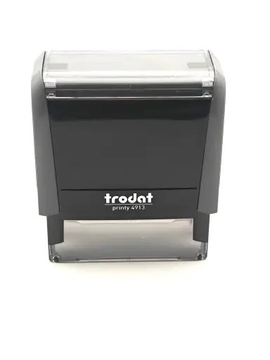 Trodat 4913 Size: Approx. 7/8" x 2 3/8" Self-Inking Stamp